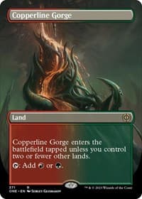 Copperline Gorge (Borderless) - Phyrexia: All Will Be One