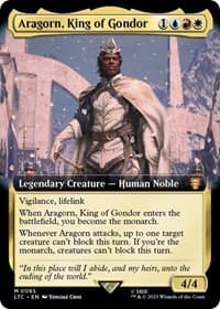 Aragorn, King of Gondor (Extended Art) - Commander: The Lord of the Rings: Tales of Middle-earth