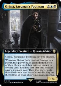 Grima, Saruman's Footman (Extended Art) - Commander: The Lord of the Rings: Tales of Middle-earth