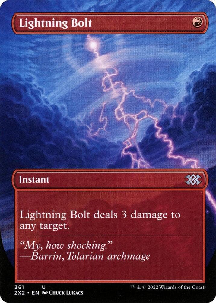 Lightning Bolt (Borderless) - Double Masters 2022