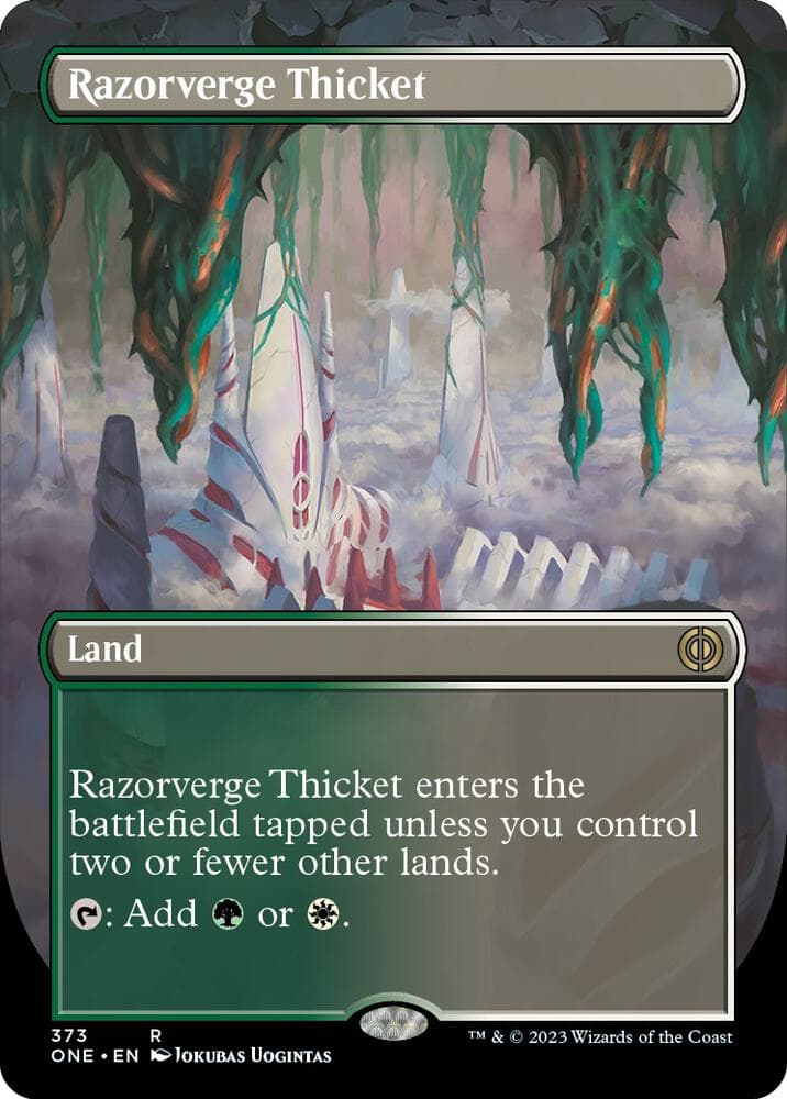 Razorverge Thicket (Borderless) - Phyrexia: All Will Be One
